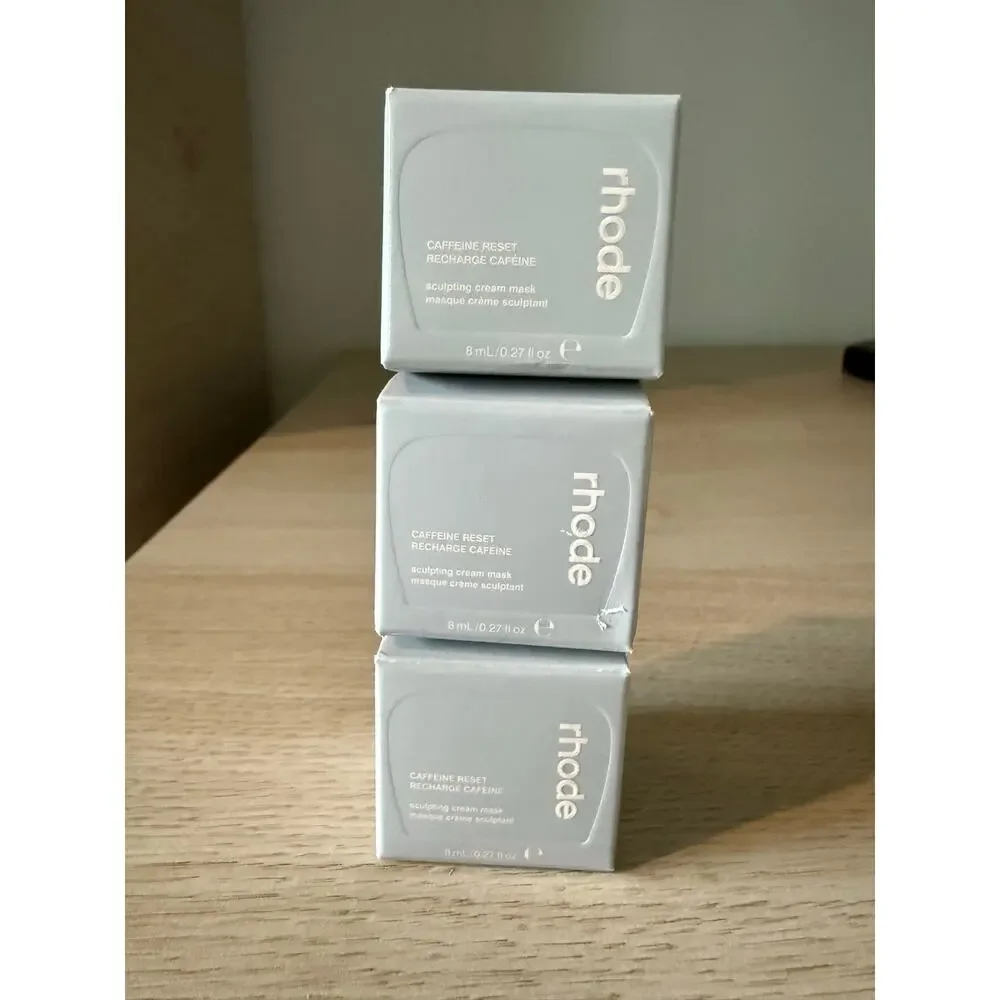 New Rhode Caffeine Reset Sculpting Cream Mask Mini 8mL Bundle of 3